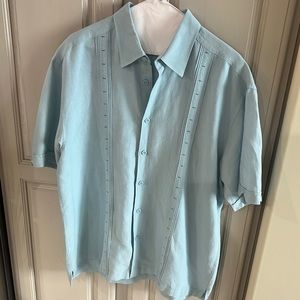 Linen/rayon Men’s L button up shirt